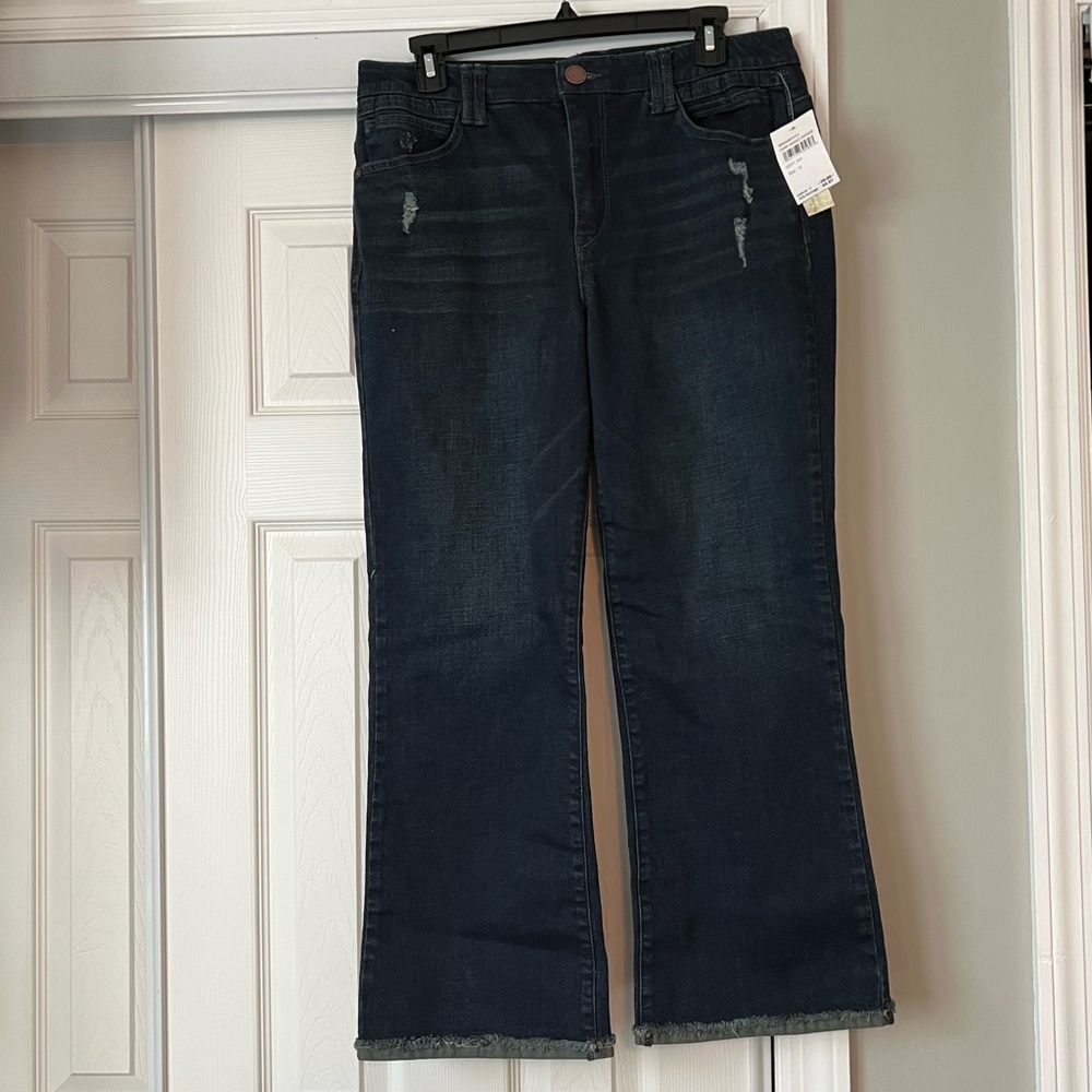 NWT Democracy ”Ab-solution” Dark Indigo, High-Waisted Itty Bitty Bootcut Jeans